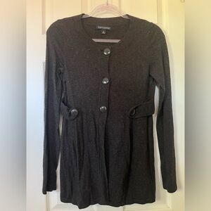 banana republic luxury cashmere blend women’s gray button up cardigan sweater